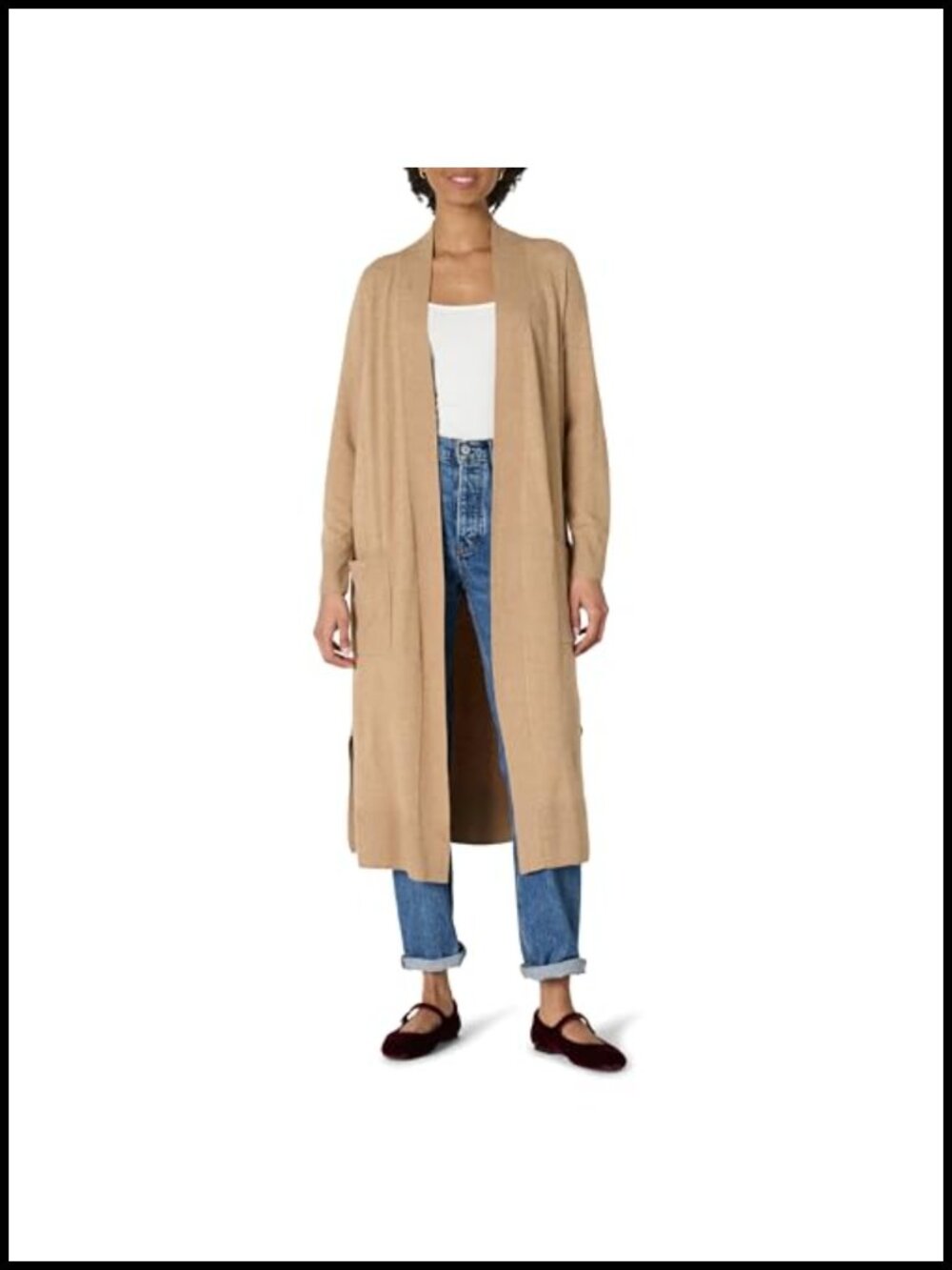Women's Regular-Fit Lightweight Soft Duster Length Cardigan Sweater